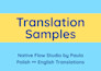 translate english and polish texts naturally and accurately